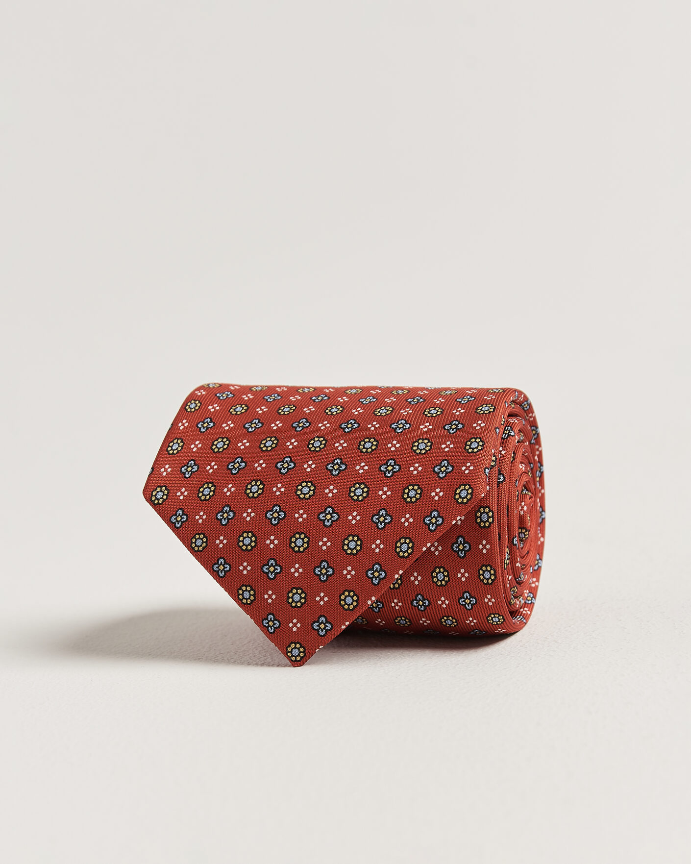 Heren | Stropdassen | E. Marinella | 3-Fold Printed Silk Tie Red