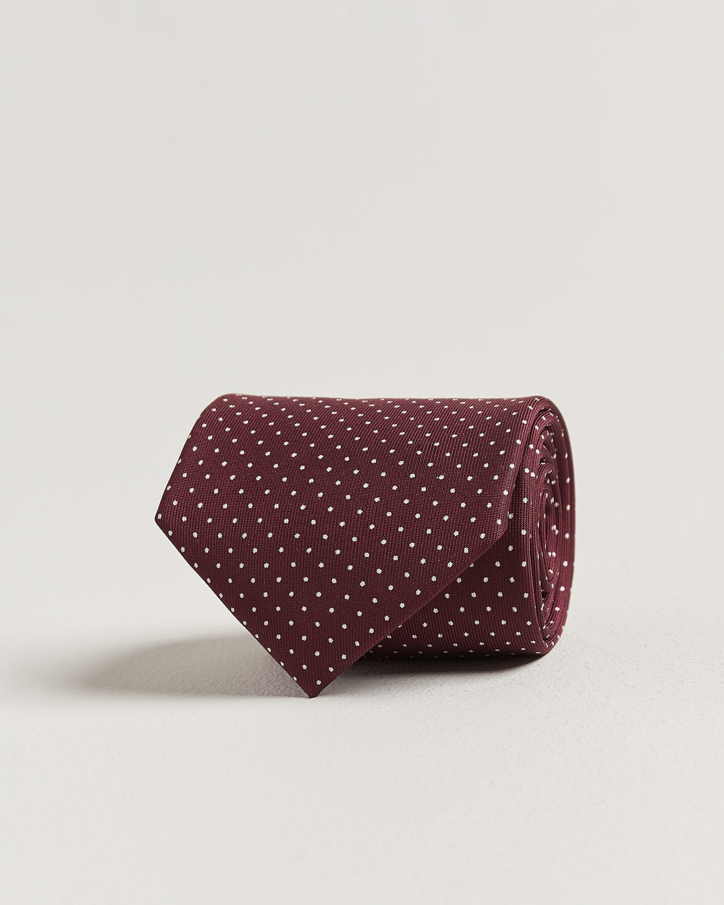 Heren | Stropdassen | E. Marinella | 3-Fold Printed Silk Tie Burgundy