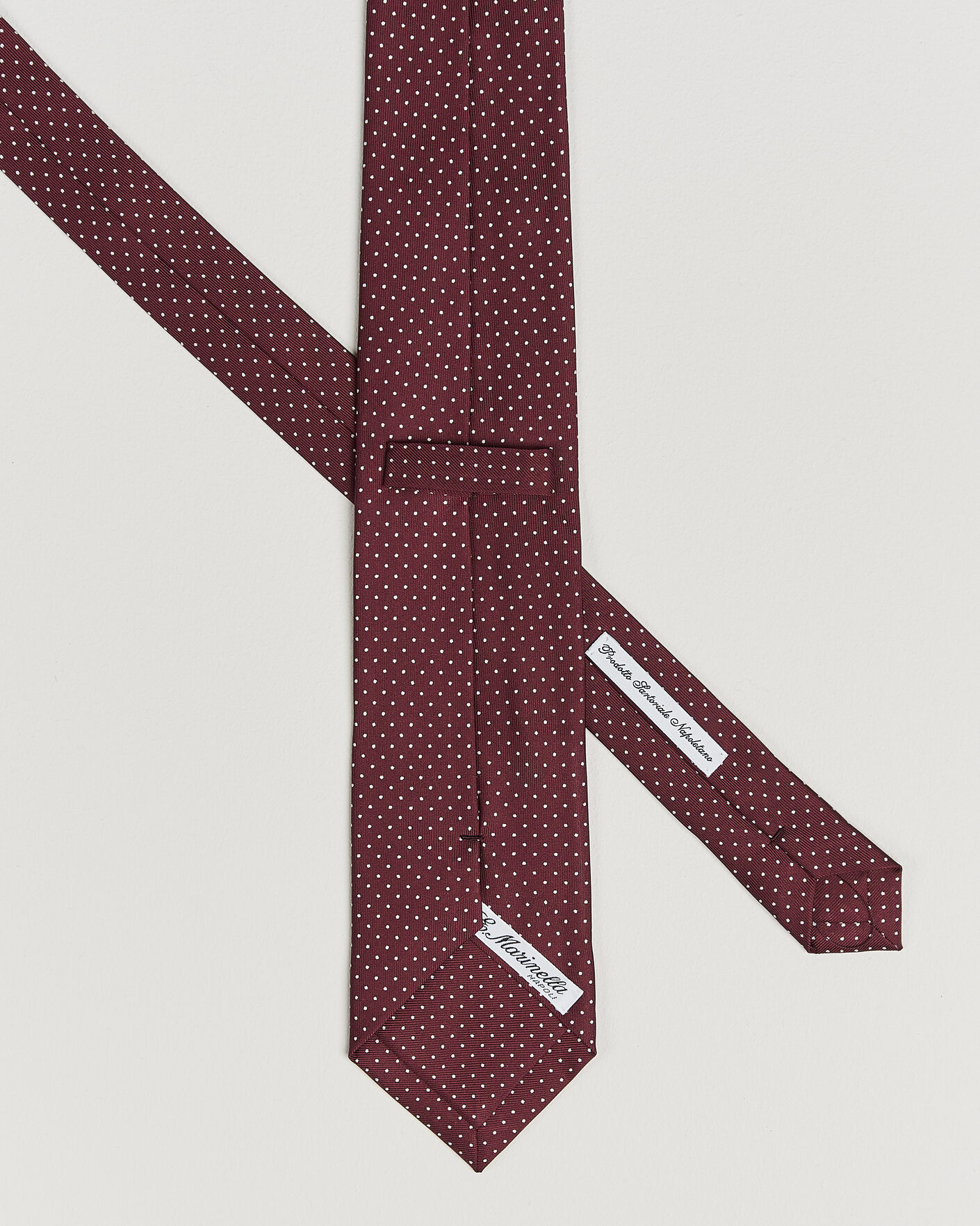 Heren | Stropdassen | E. Marinella | 3-Fold Printed Silk Tie Burgundy