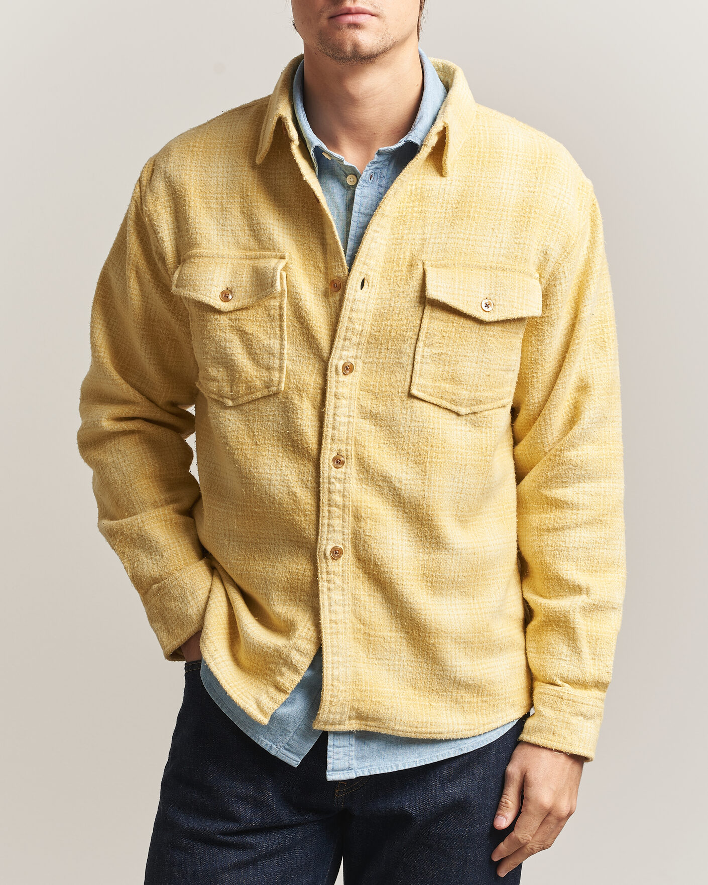 Heren | Overhemden | Pendleton | Big Pocket Shirt Cream Shadow