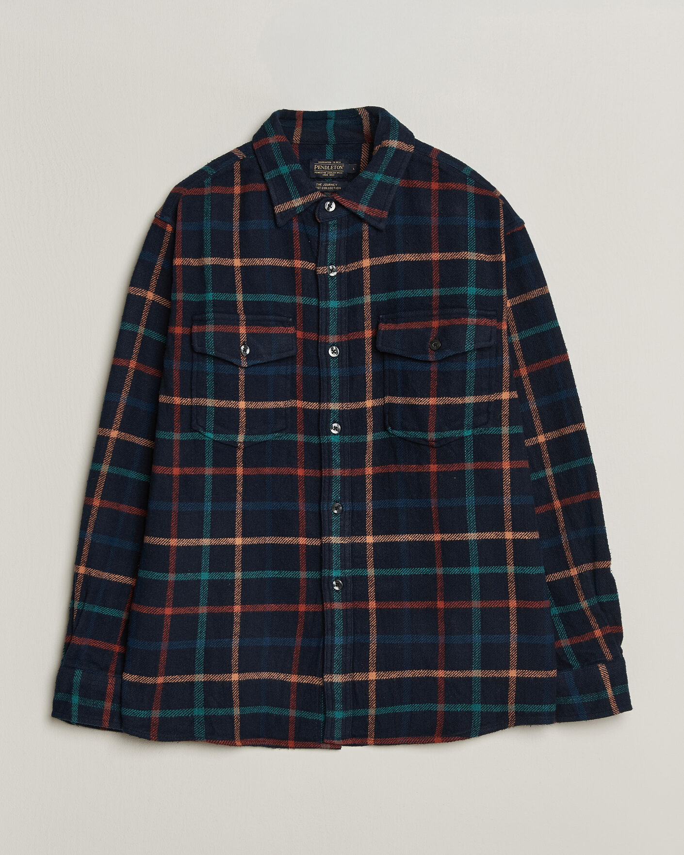 Heren | Overhemden | Pendleton | Big Pocket Shirt Dark Blue Check
