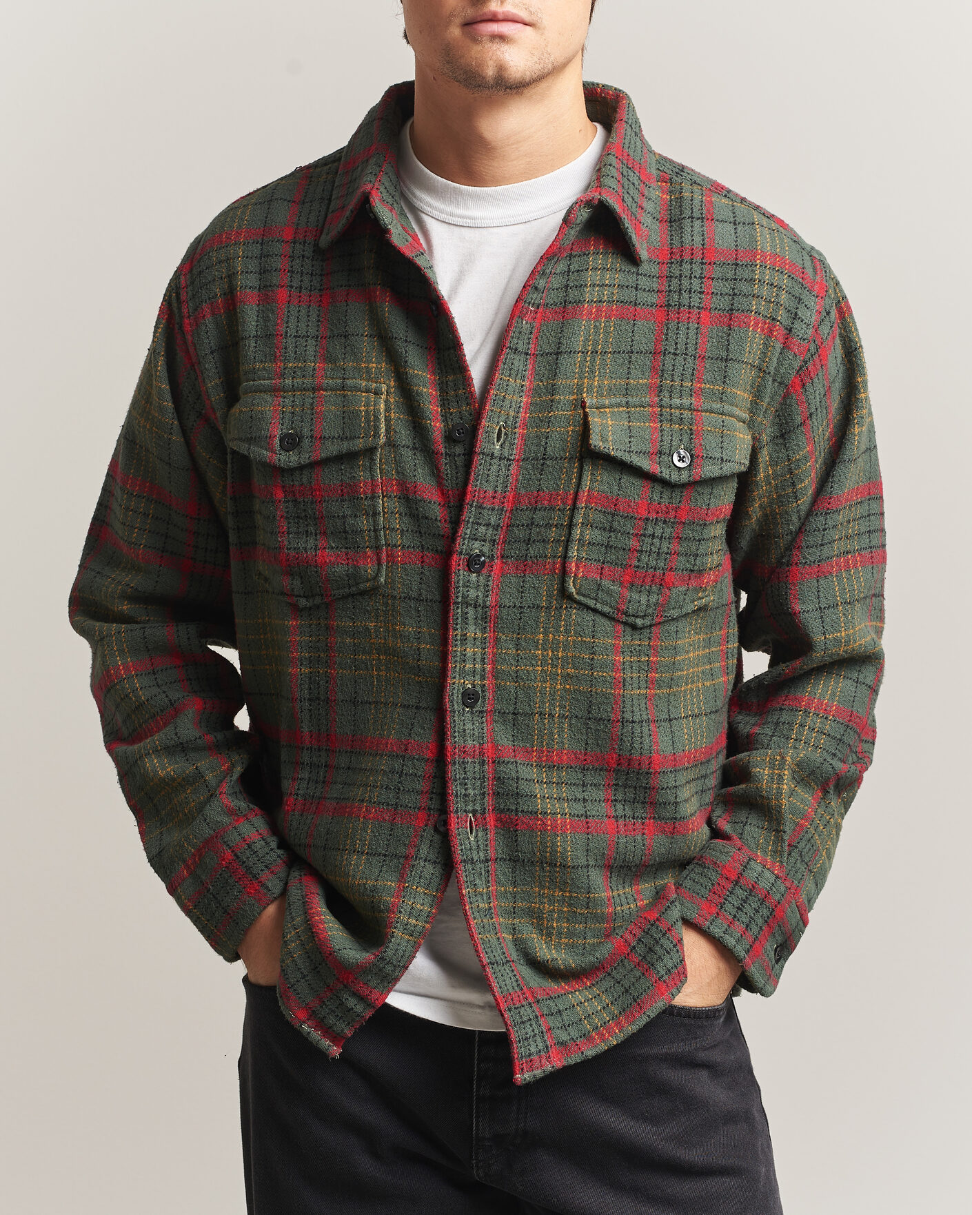 Heren | Overhemden | Pendleton | Big Pocket Shirt Green