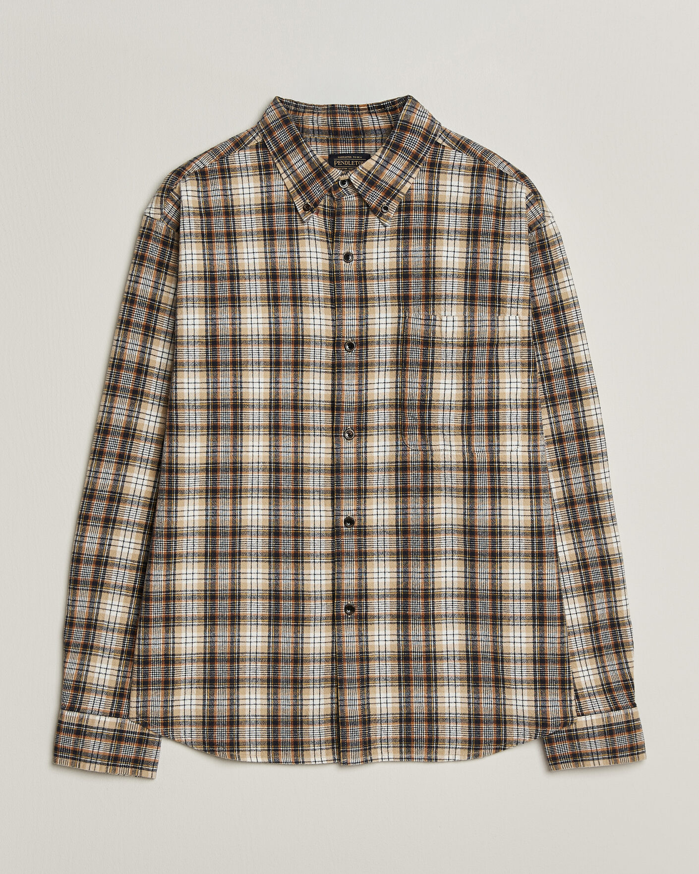 Heren | Overhemden | Pendleton | Flannel Button Down Shirt Brown Check