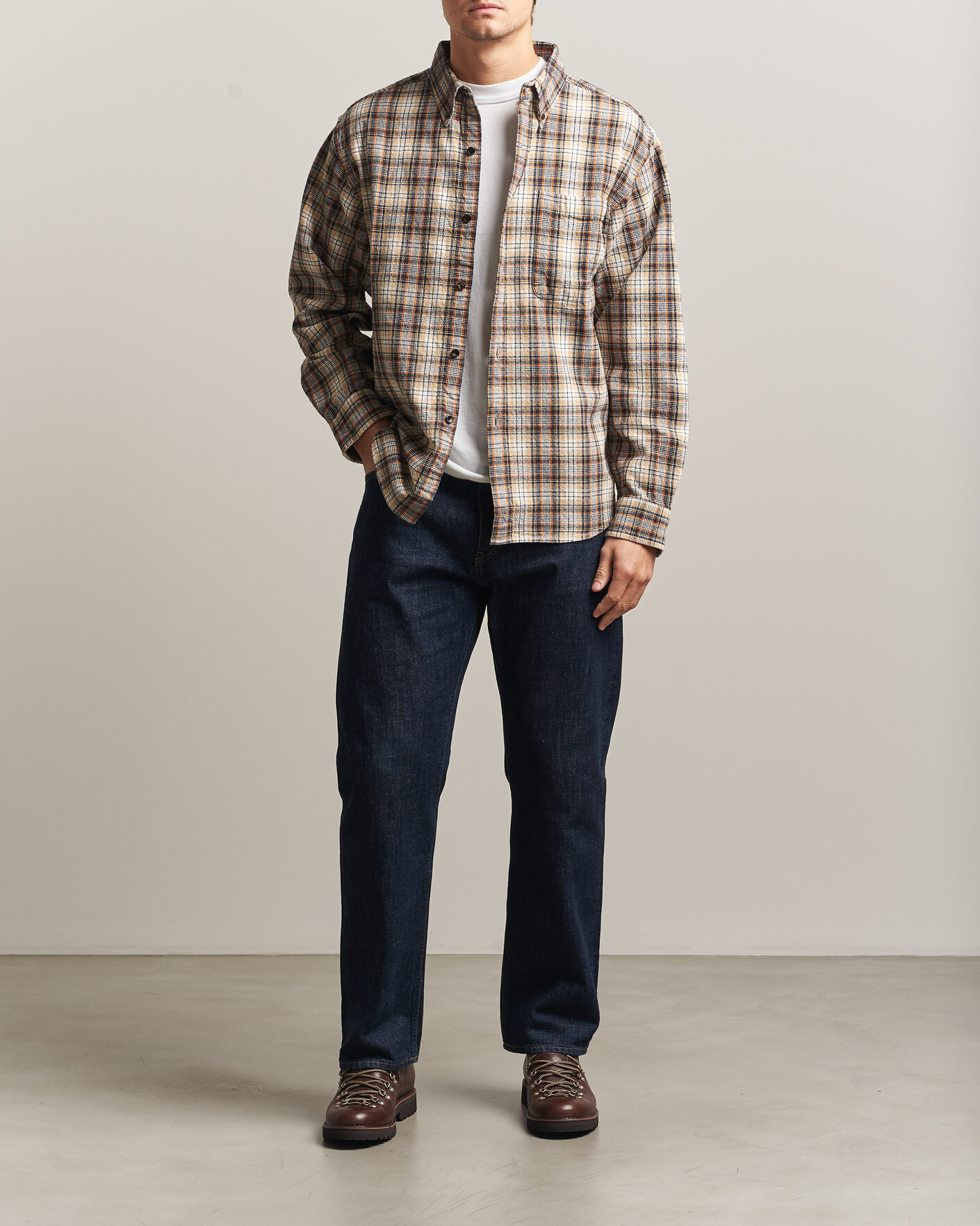 Heren | Overhemden | Pendleton | Flannel Button Down Shirt Brown Check