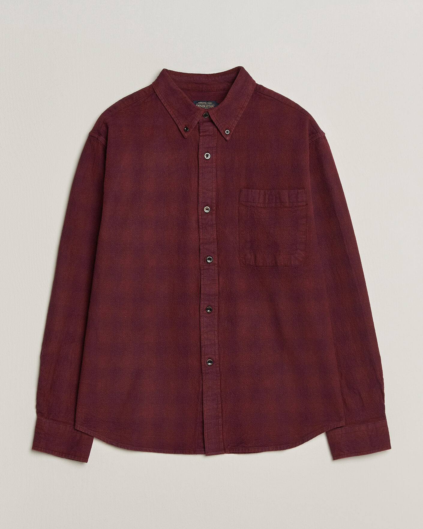 Heren | Overhemden | Pendleton | Flannel Button Down Shirt Maroon Plaid