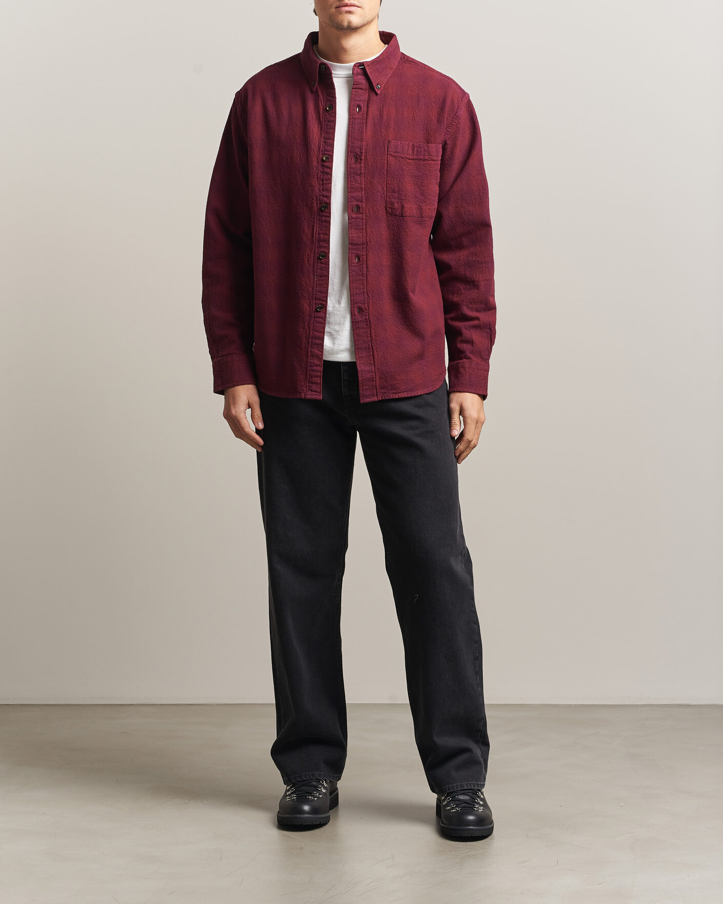 Heren | Overhemden | Pendleton | Flannel Button Down Shirt Maroon Plaid