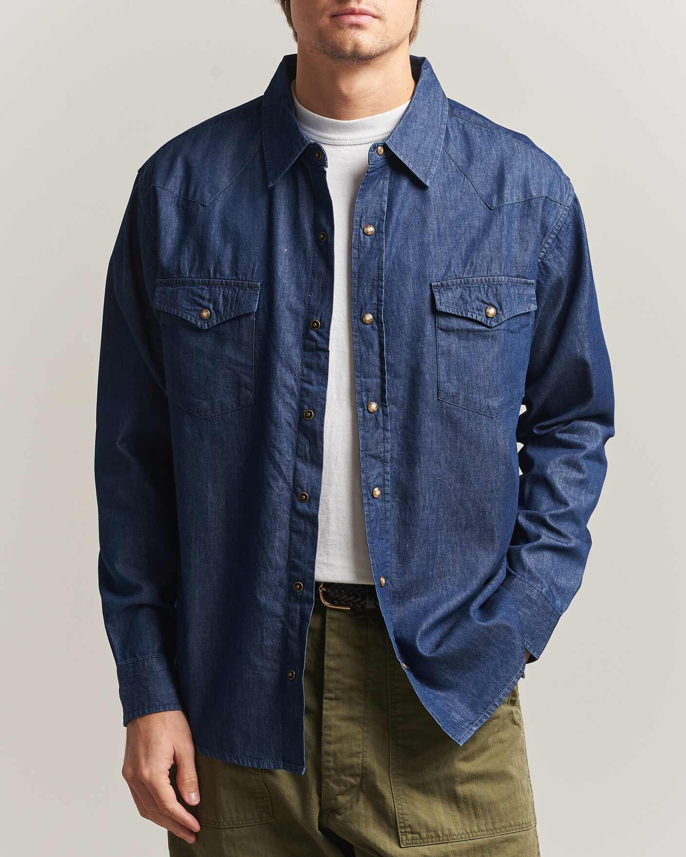 Heren | Overhemden | Pendleton | Chandler Western Shirt Indigo Chambray