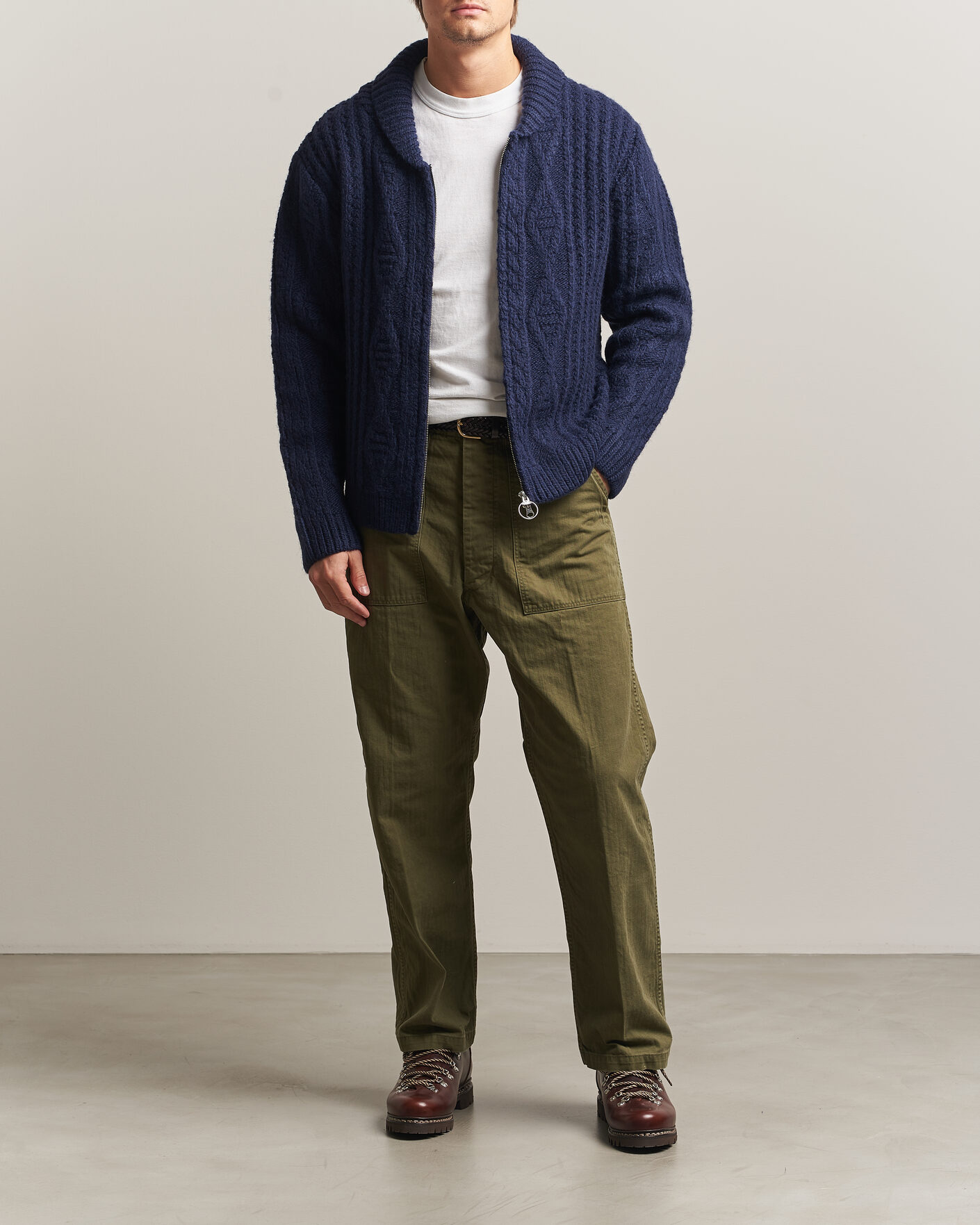 Heren | Truien | Pendleton | Hoop Zip Cardigan Navy