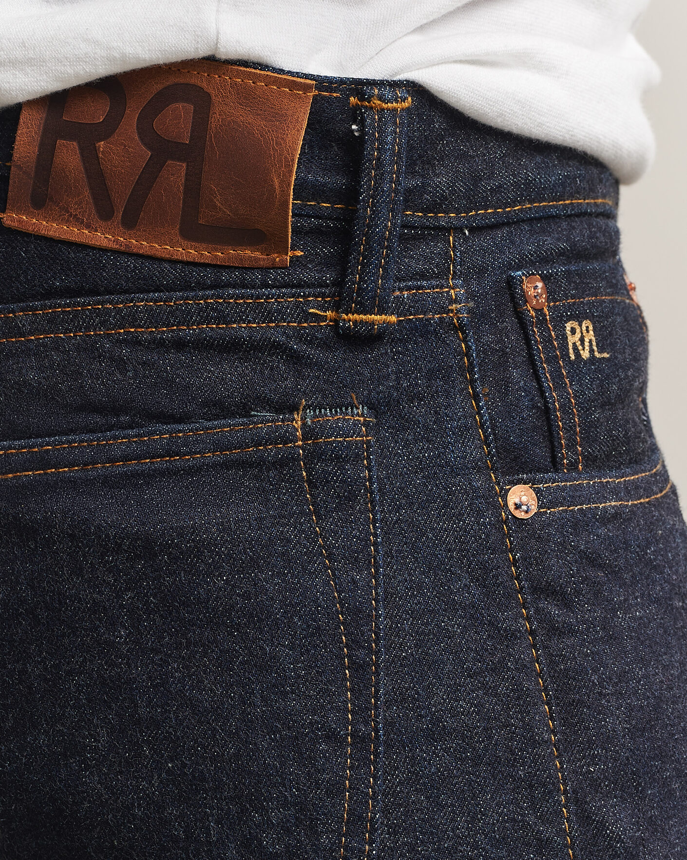 Heren | Jeans | RRL | Slim Fit Selvedge Jeans East/West Rinse
