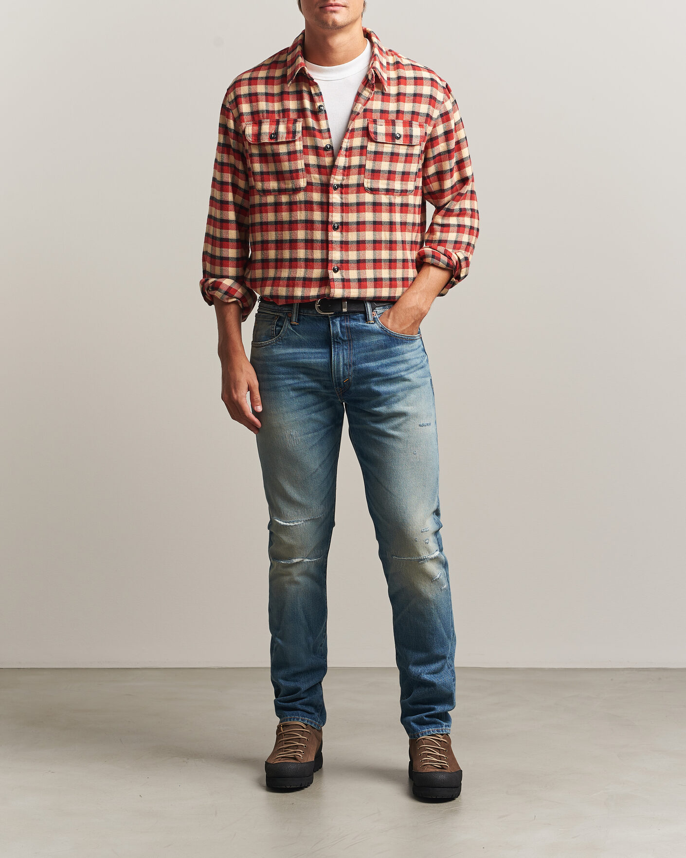 Heren | Jeans | RRL | Slim Fit Selvedge Jeans Clearford Wash