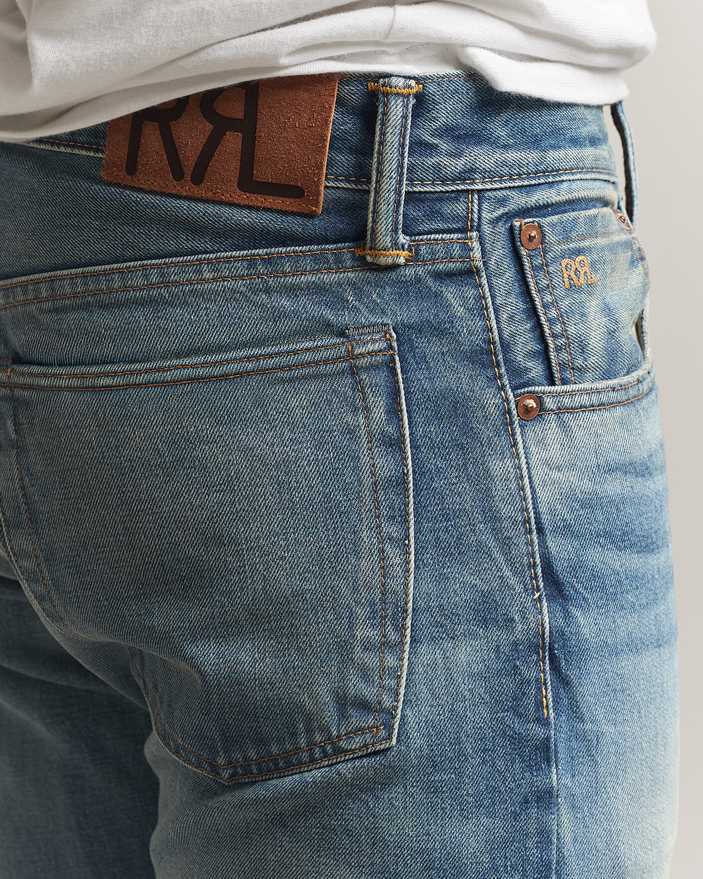 Heren | Jeans | RRL | Slim Fit Selvedge Jeans Clearford Wash