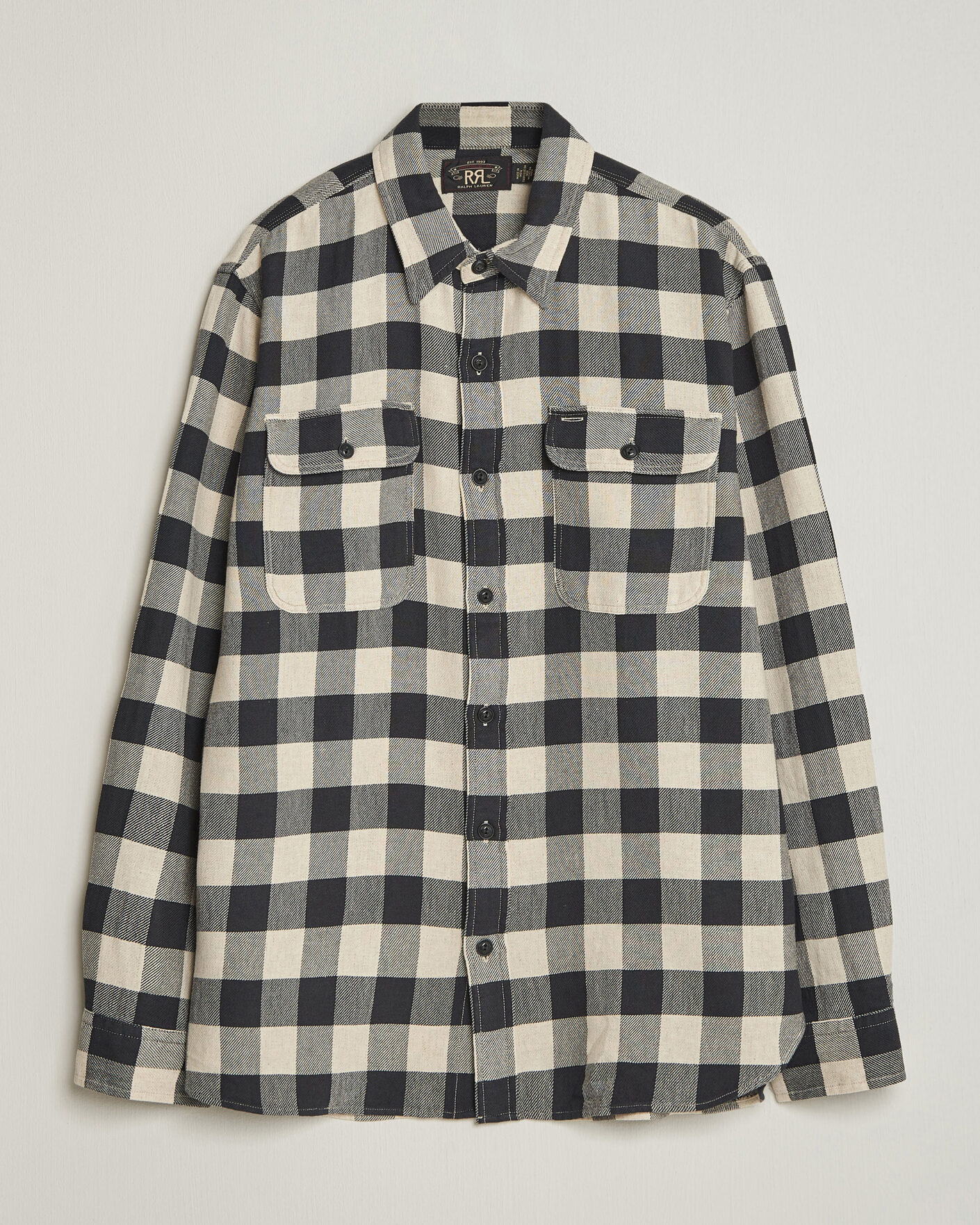 Heren | Overhemden | RRL | Matlock Plaid Shirt Black/Cream