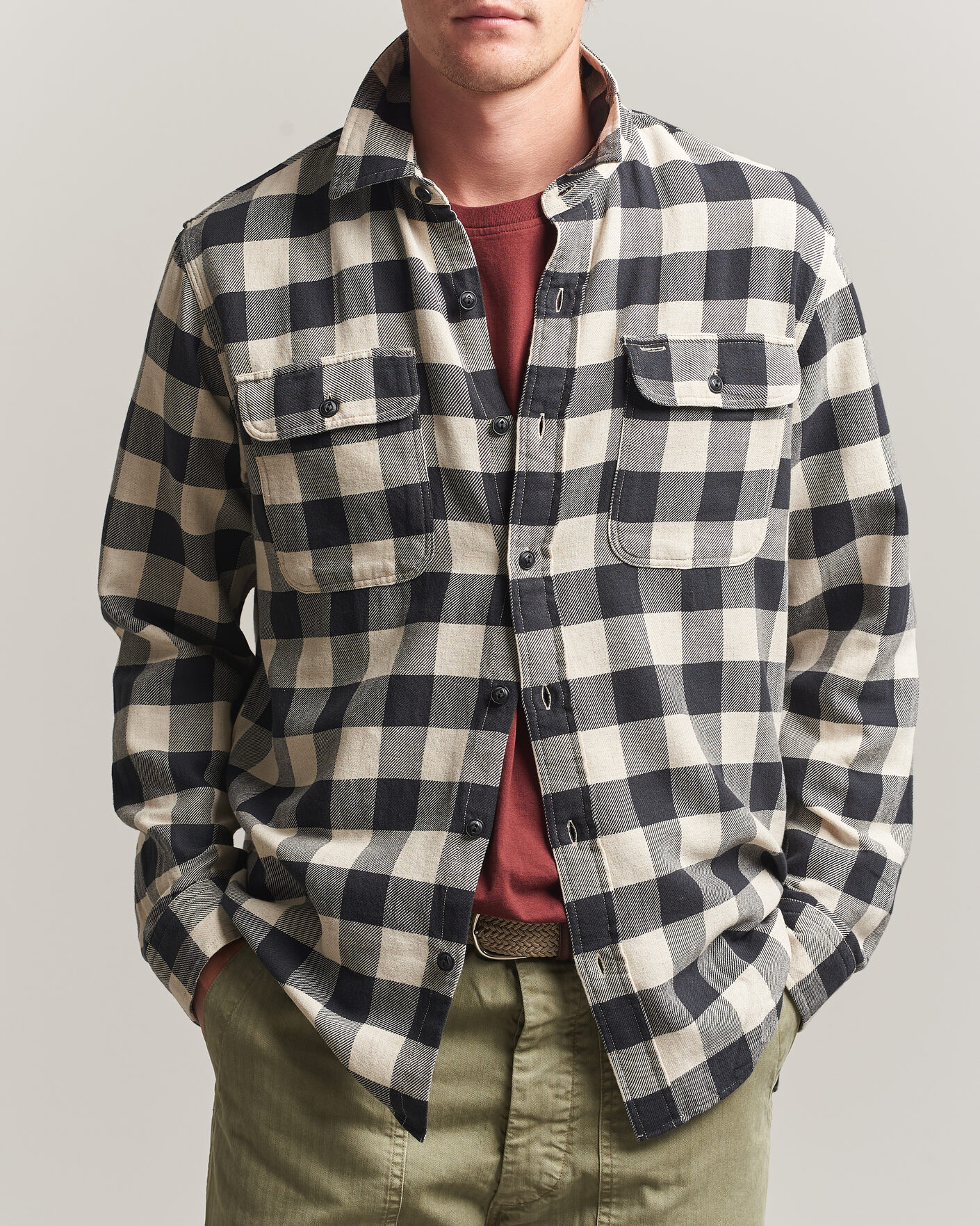 Heren | Overhemden | RRL | Matlock Plaid Shirt Black/Cream