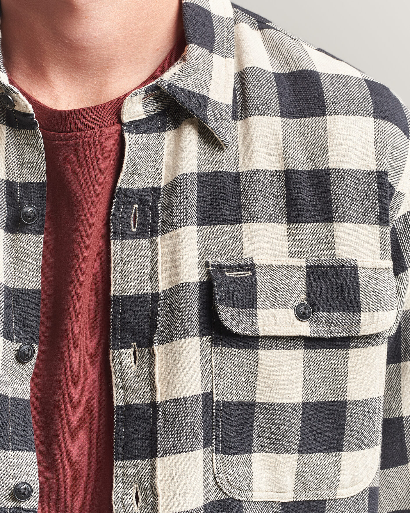 Heren | Overhemden | RRL | Matlock Plaid Shirt Black/Cream
