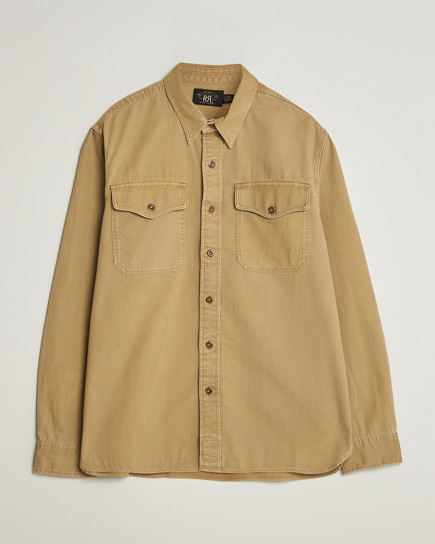 Heren | Overhemden | RRL | Officers Shirt Faded Tan