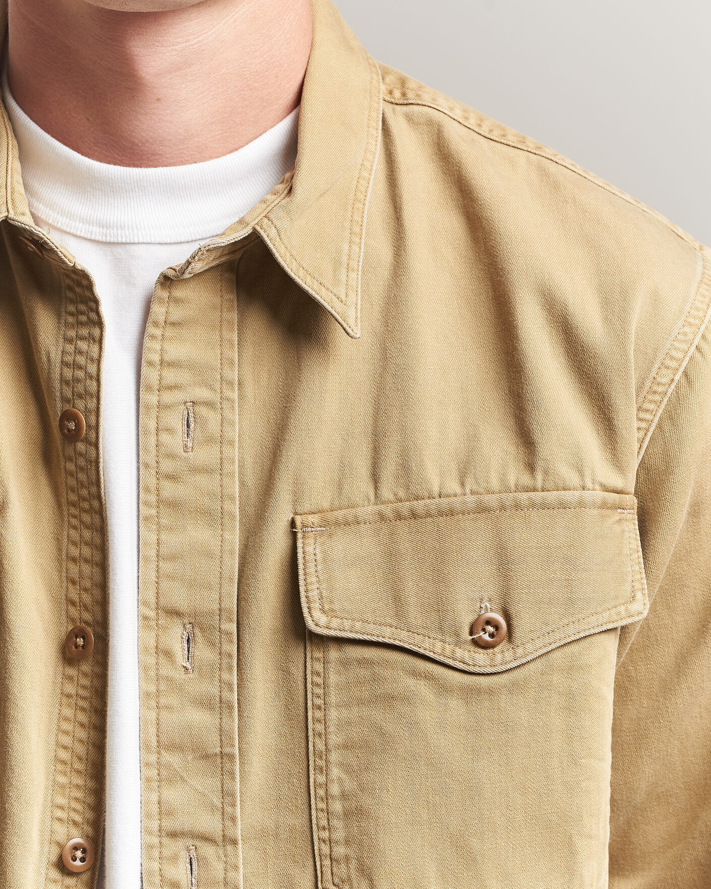 Heren | Overhemden | RRL | Officers Shirt Faded Tan