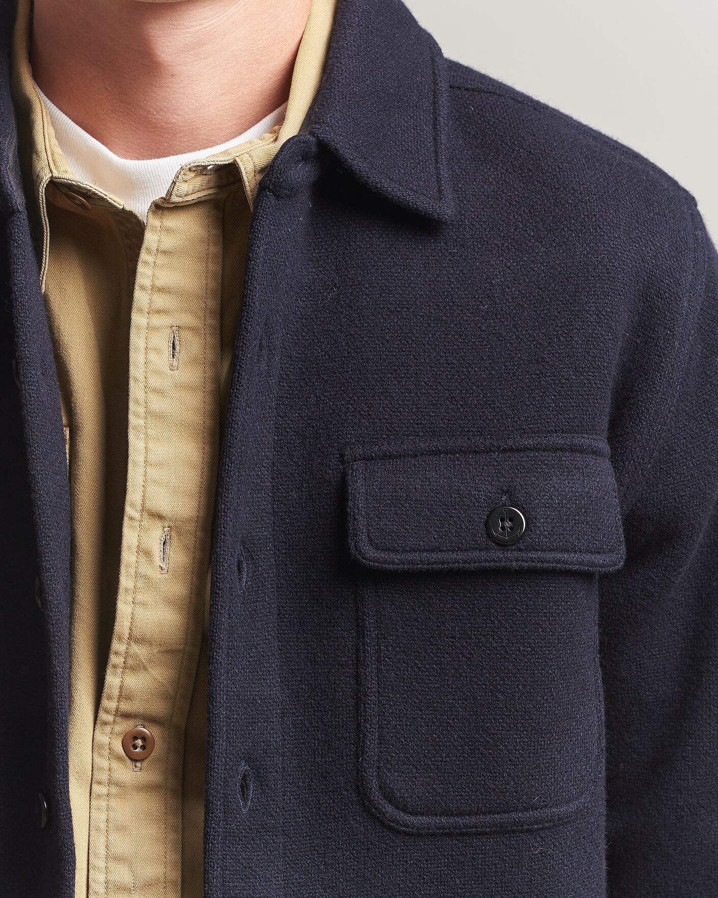 Heren | Overhemden | RRL | CPO Cardigan Shirt Navy