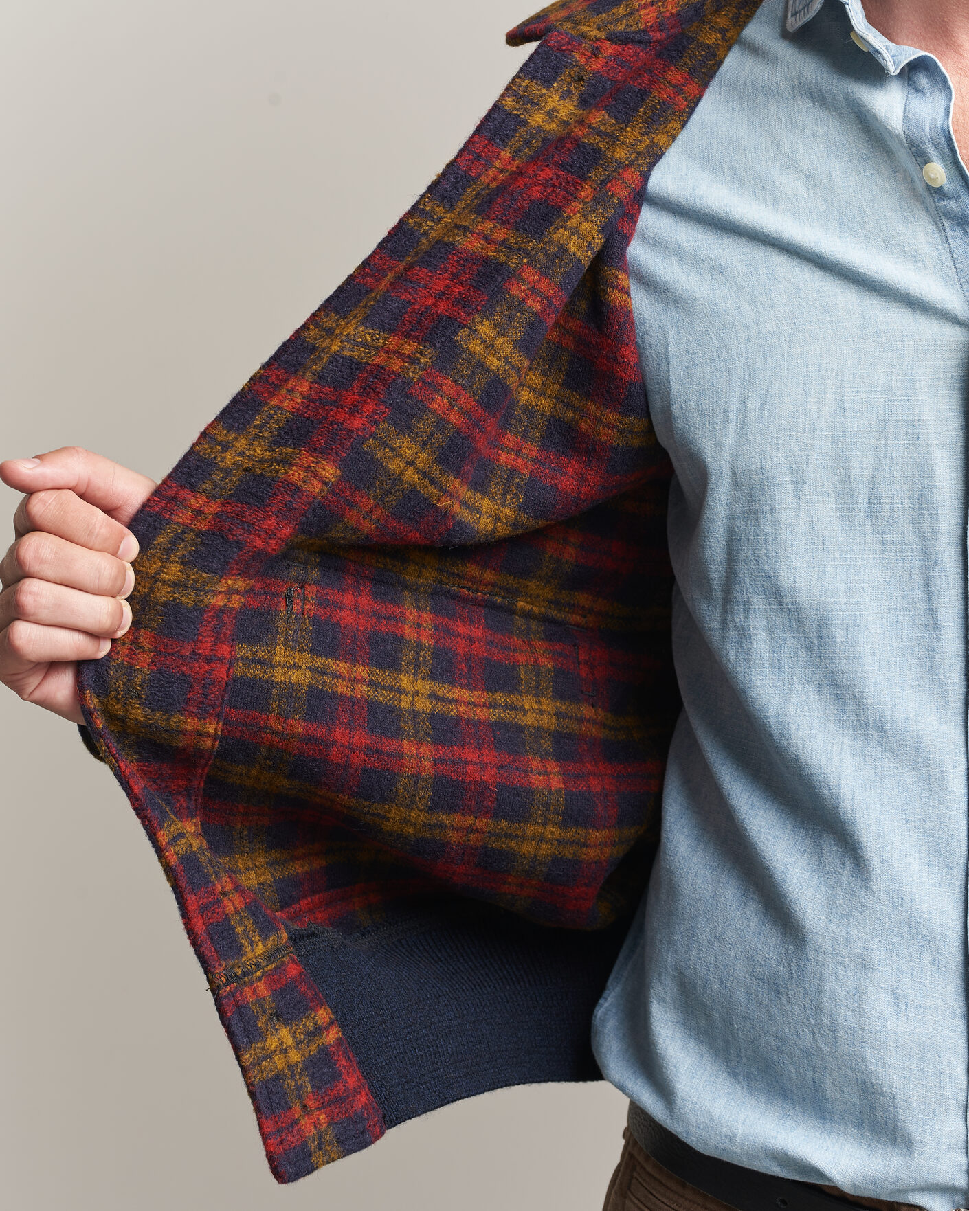 Heren | Jassen | RRL | Knit Bomber Jacket Red Multi