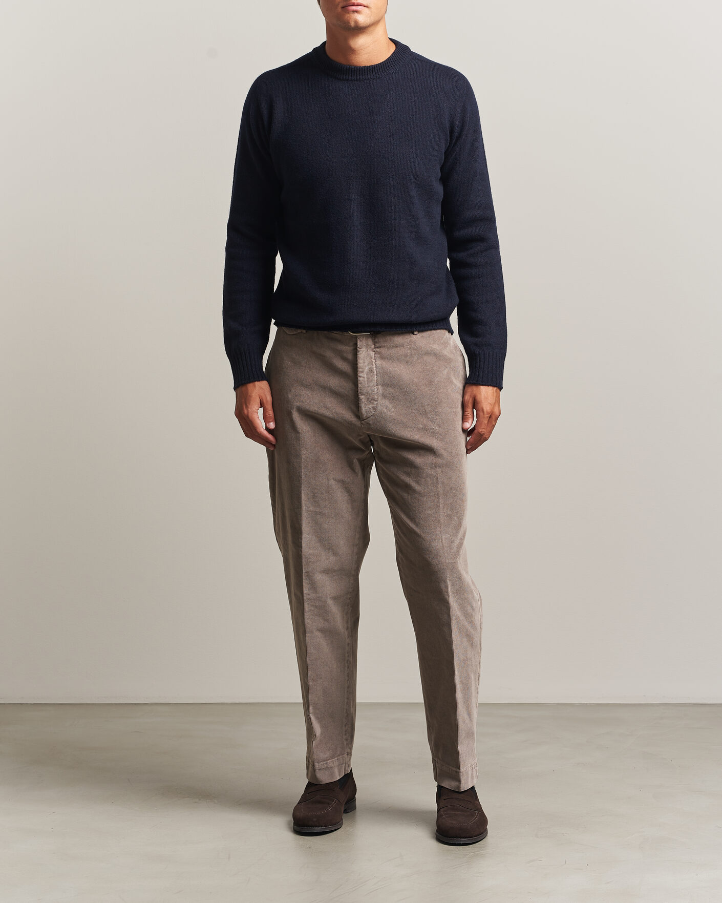 Heren | Truien | Altea | Wool/Cashmere Crew Neck Pullover Navy