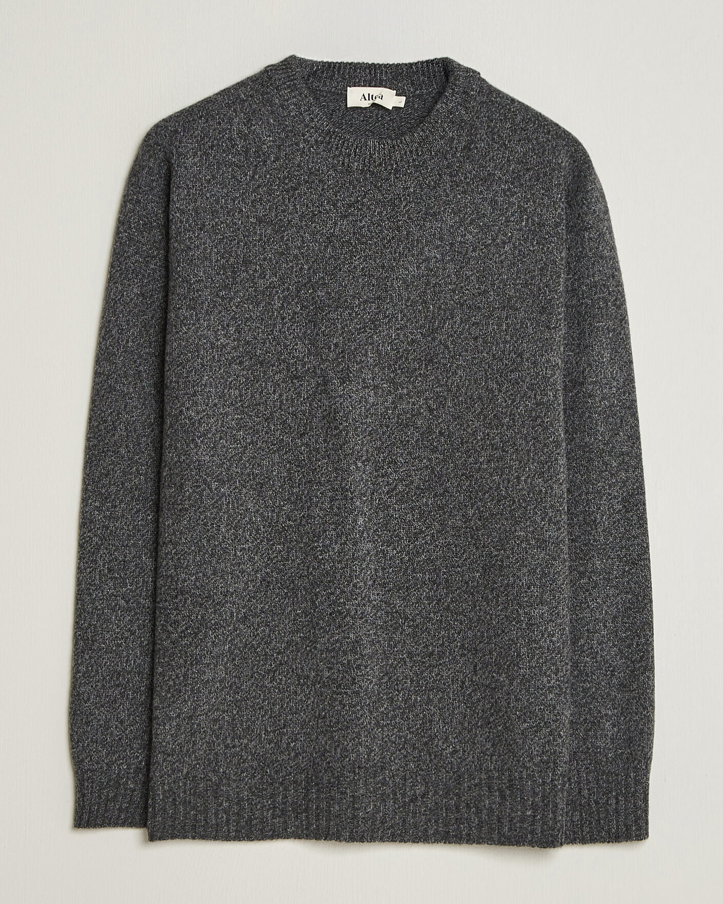 Heren | Truien | Altea | Wool/Cashmere Crew Neck Pullover Charcoal Melange