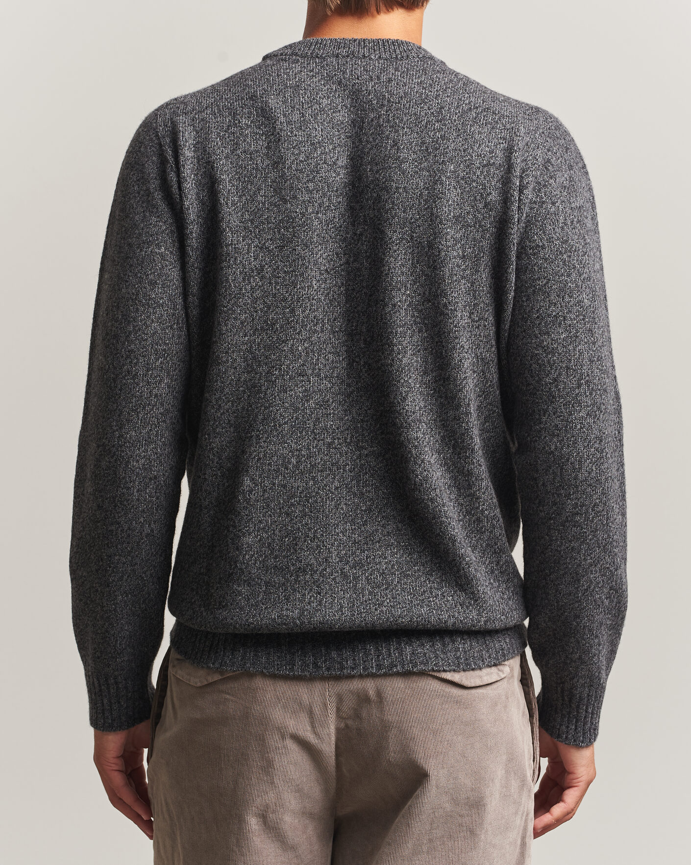 Heren | Truien | Altea | Wool/Cashmere Crew Neck Pullover Charcoal Melange