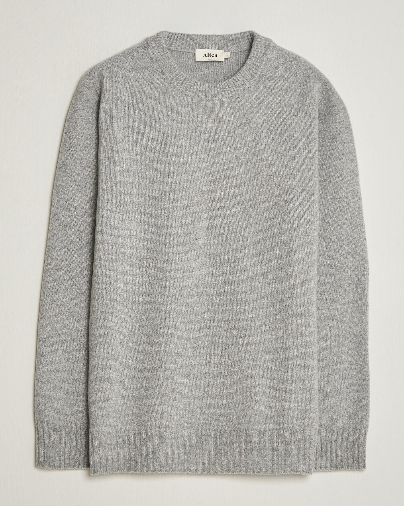 Heren | Truien | Altea | Wool/Cashmere Crew Neck Pullover Light Grey