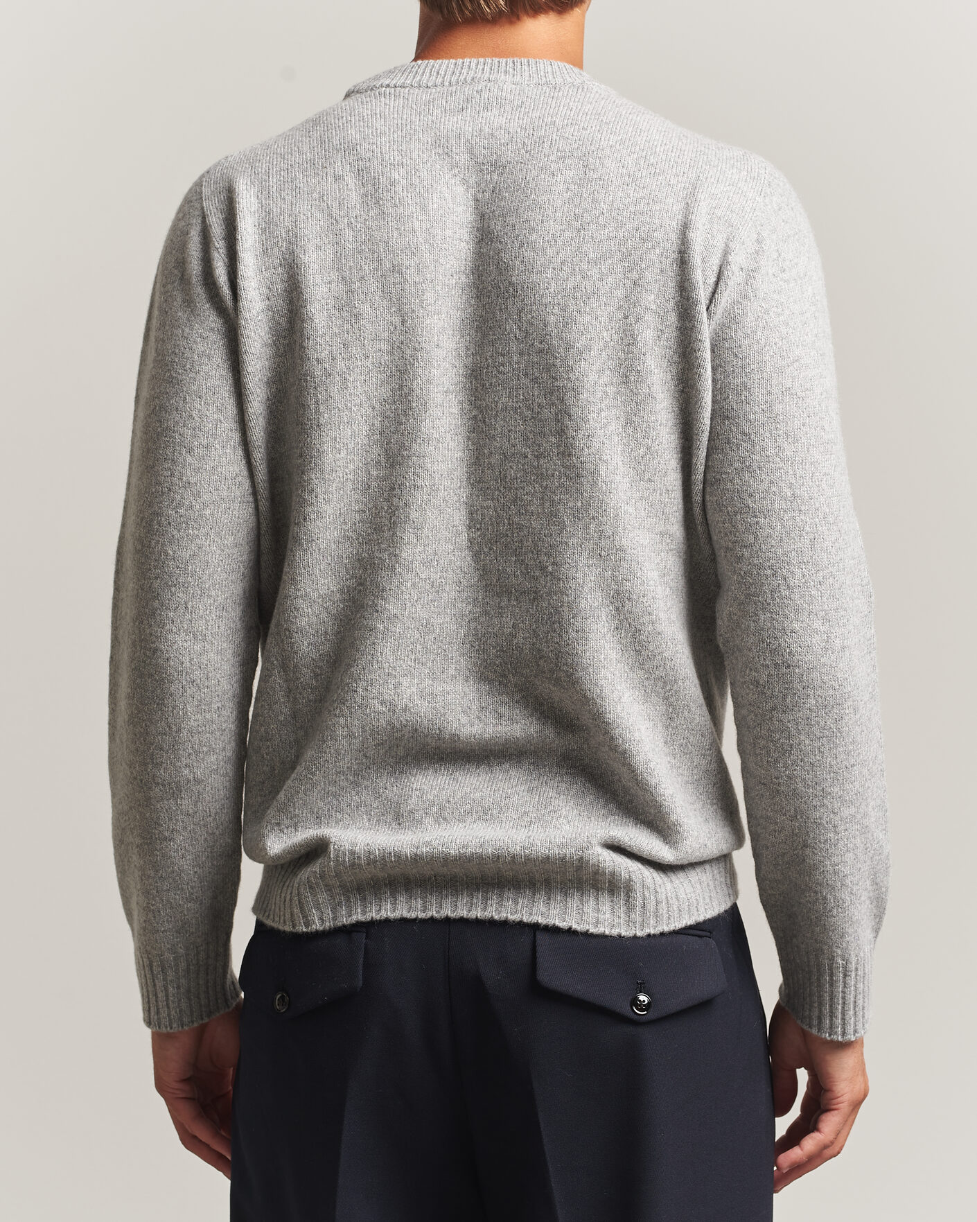 Heren | Truien | Altea | Wool/Cashmere Crew Neck Pullover Light Grey