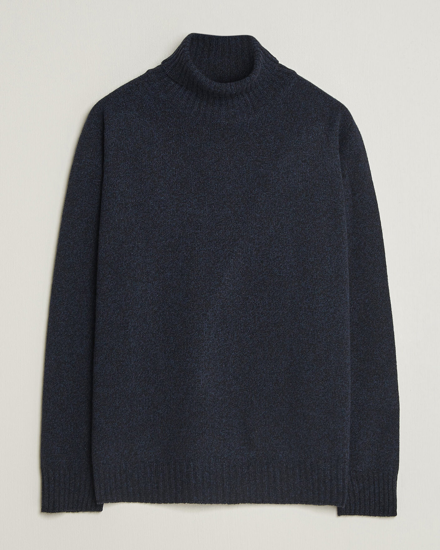 Heren | Truien | Altea | Wool/Cashmere Rollneck Navy Melange