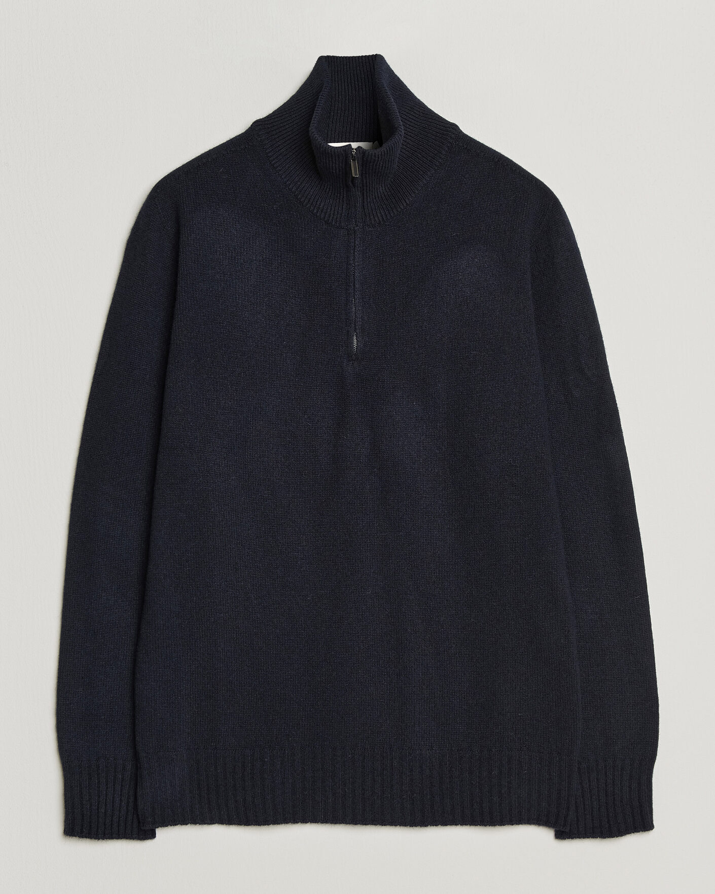Heren | Truien | Altea | Wool/Cashmere Half Zip Navy