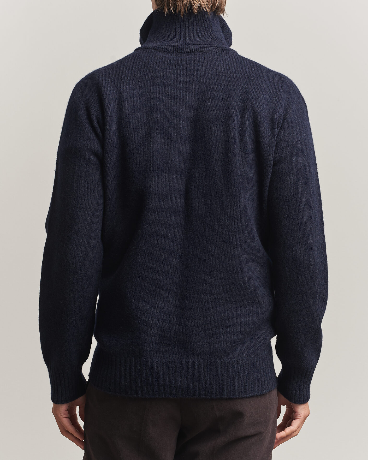 Heren | Truien | Altea | Wool/Cashmere Half Zip Navy