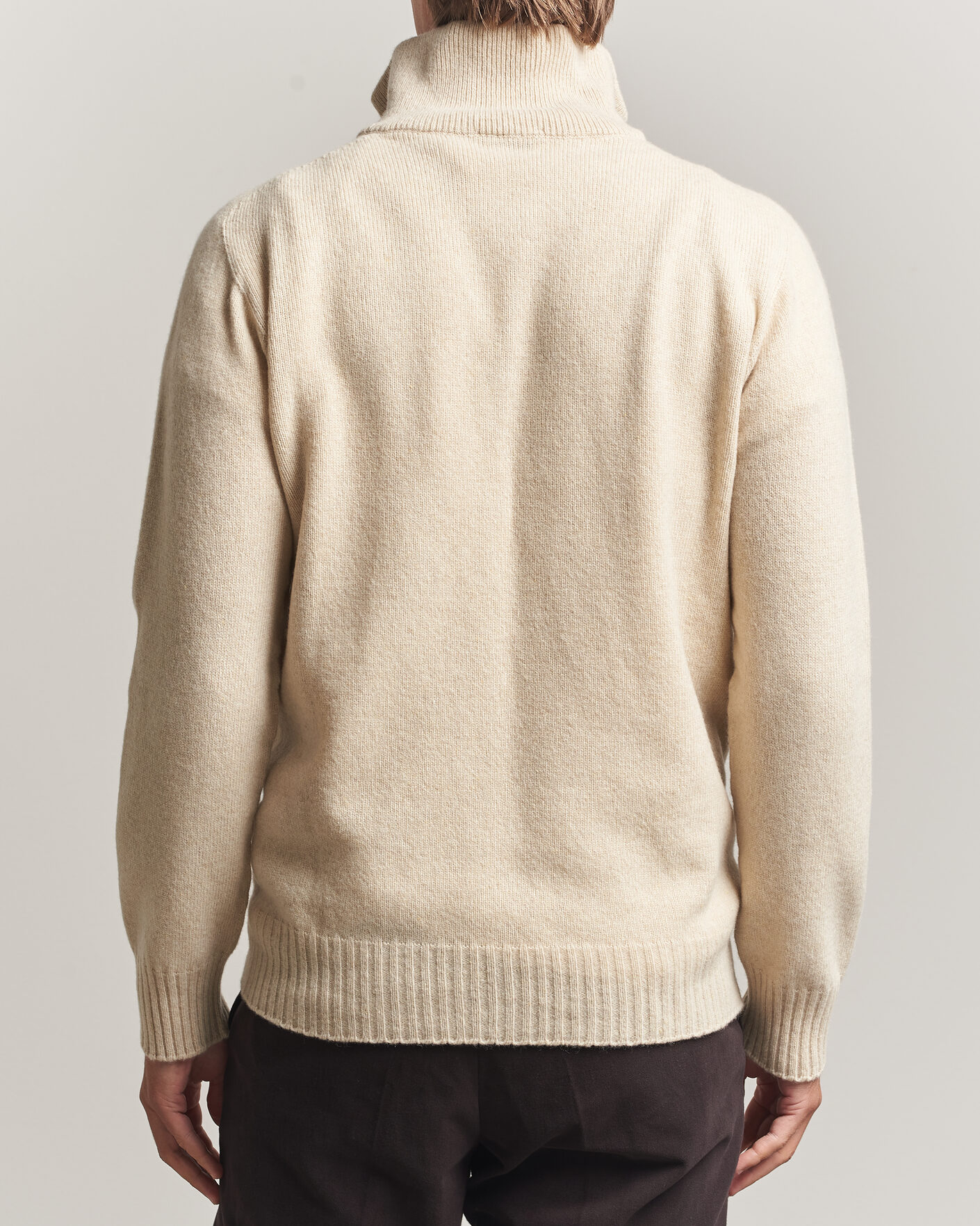 Heren | Truien | Altea | Wool/Cashmere Half Zip Beige
