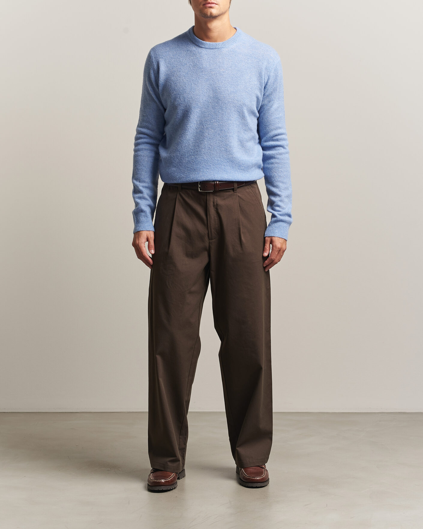 Heren | Truien | Altea | Cloud Cashmere Blend Sweater Sky Blue