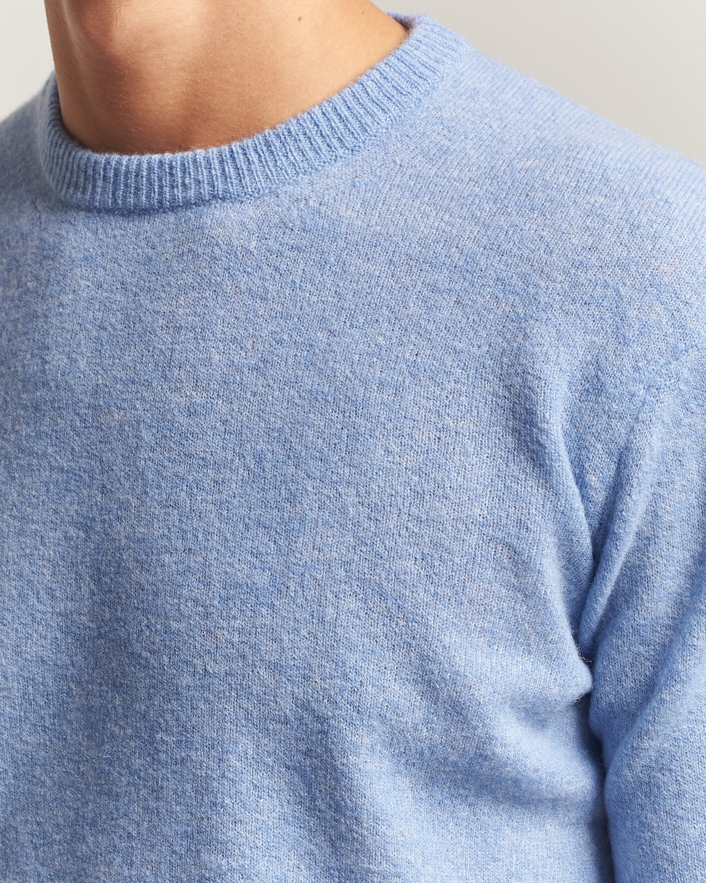 Heren | Truien | Altea | Cloud Cashmere Blend Sweater Sky Blue
