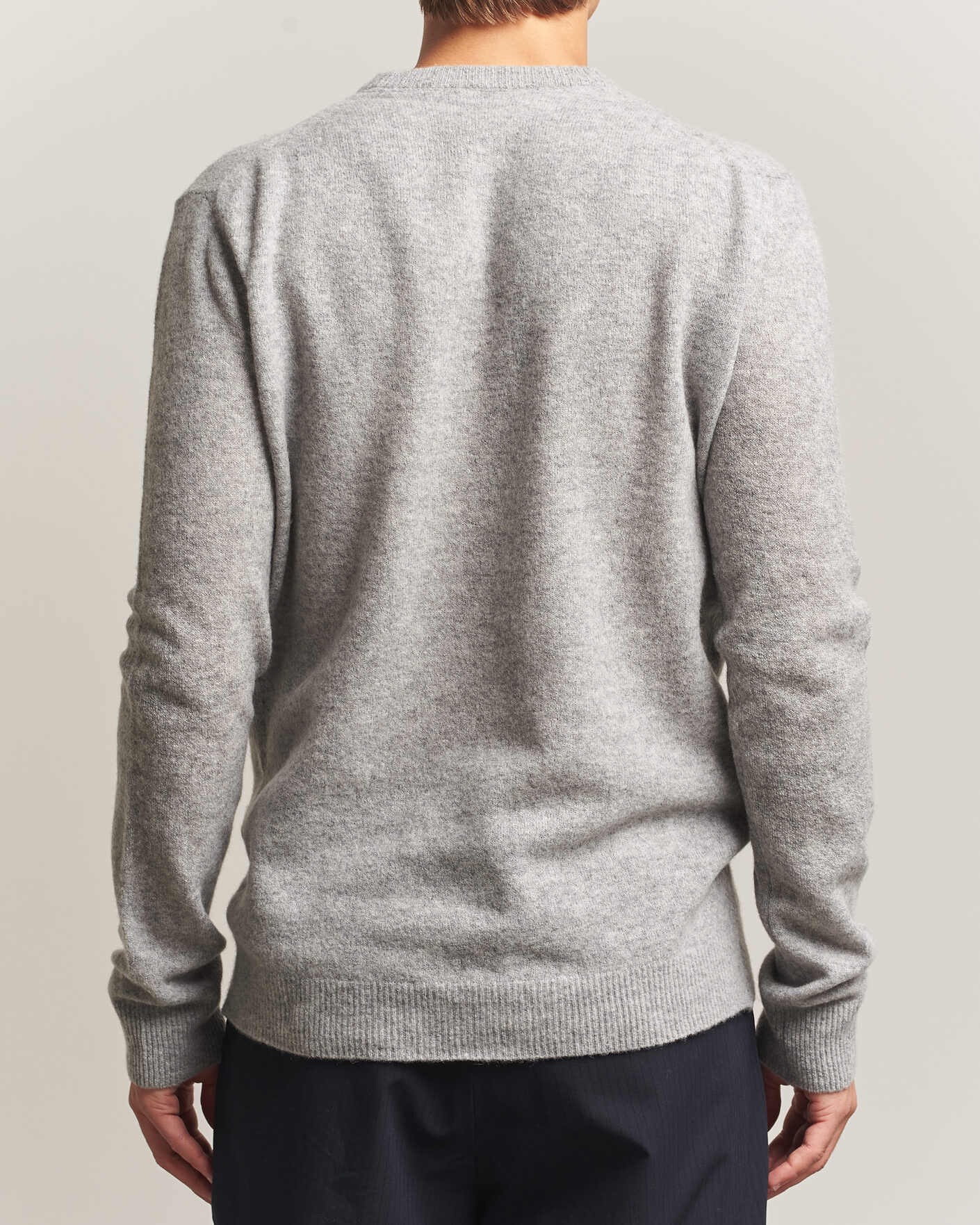 Heren | Truien | Altea | Cloud Cashmere Blend Sweater Grey Melange