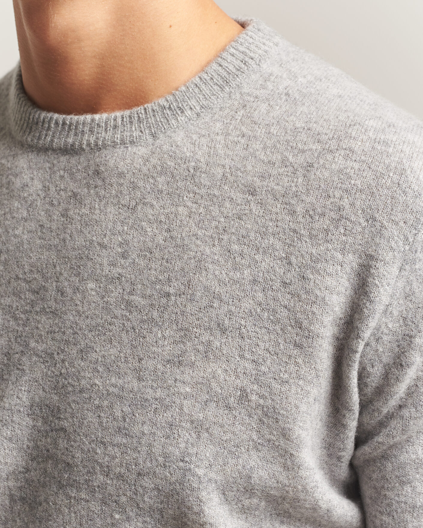 Heren | Truien | Altea | Cloud Cashmere Blend Sweater Grey Melange