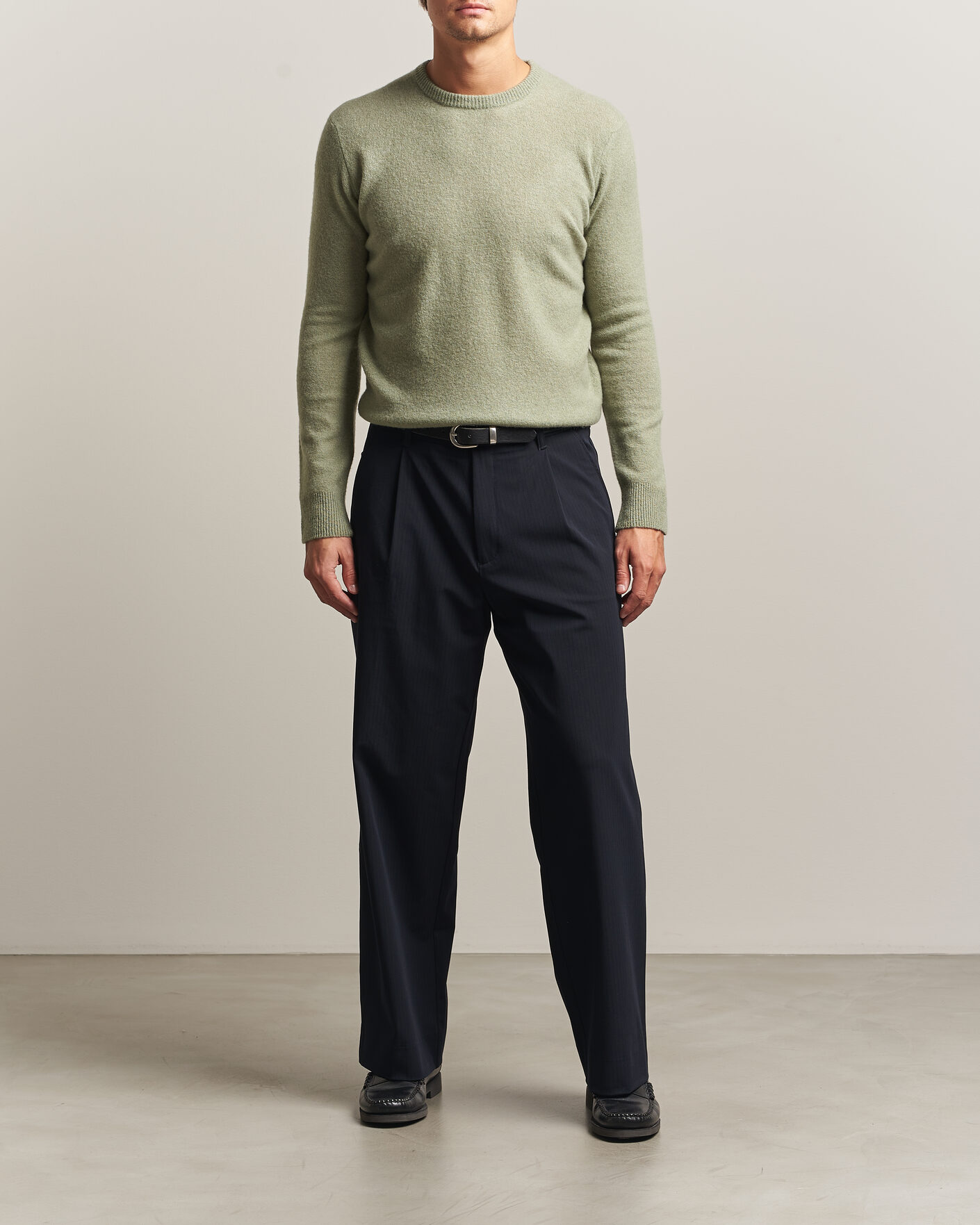 Heren | Truien | Altea | Cloud Cashmere Blend Sweater Mint Green