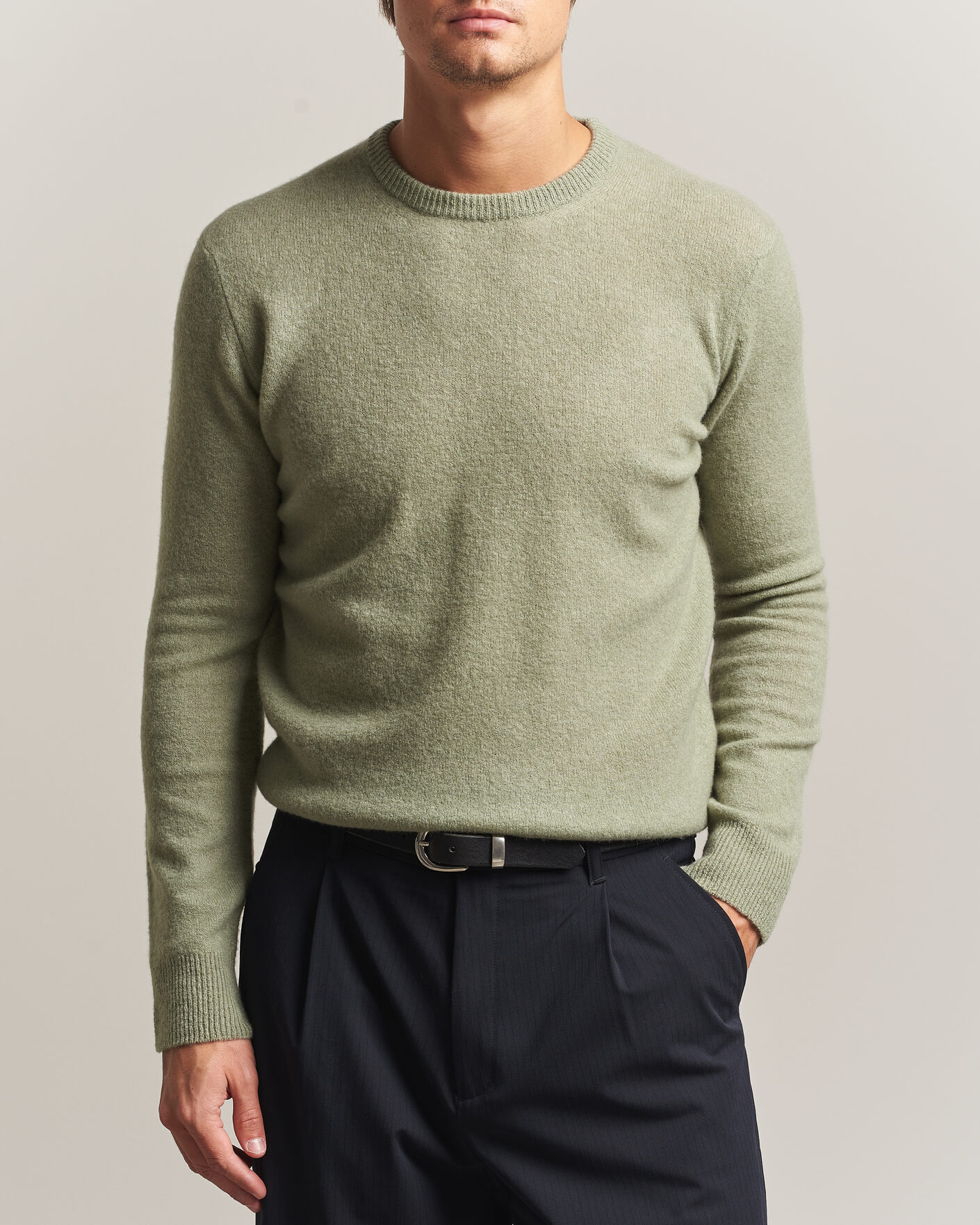 Heren | Truien | Altea | Cloud Cashmere Blend Sweater Mint Green