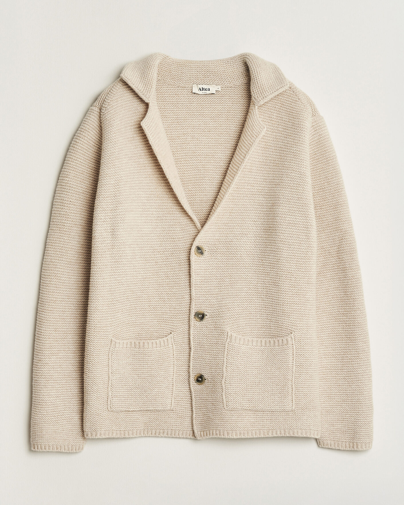 Heren | Truien | Altea | Wool Cardigan Jacket Beige