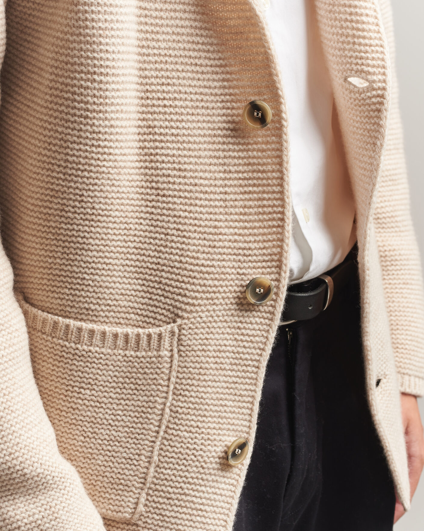 Heren | Truien | Altea | Wool Cardigan Jacket Beige