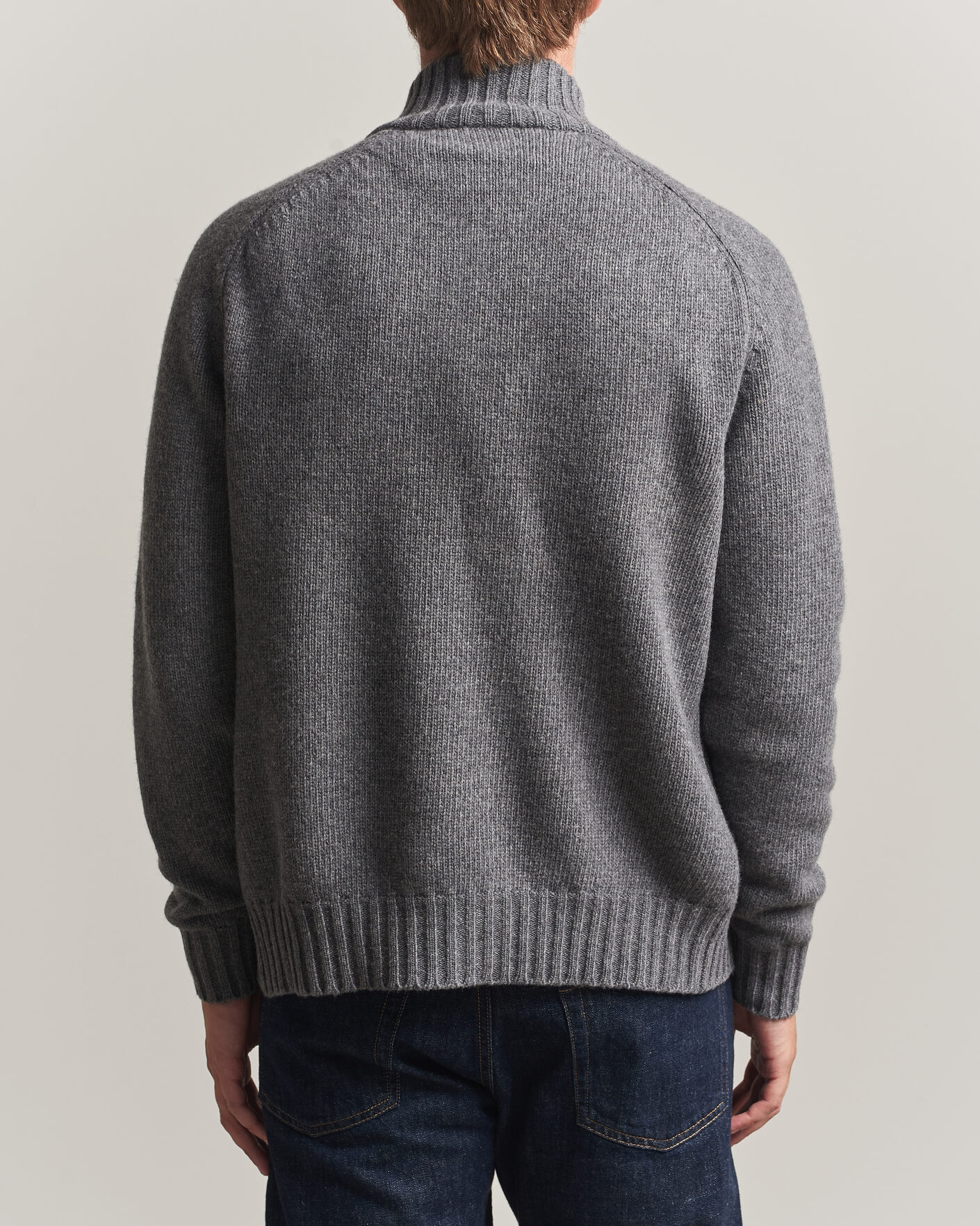 Heren | Truien | Altea | Raglan Sleeve Buttoned Cardigan Grey Melange