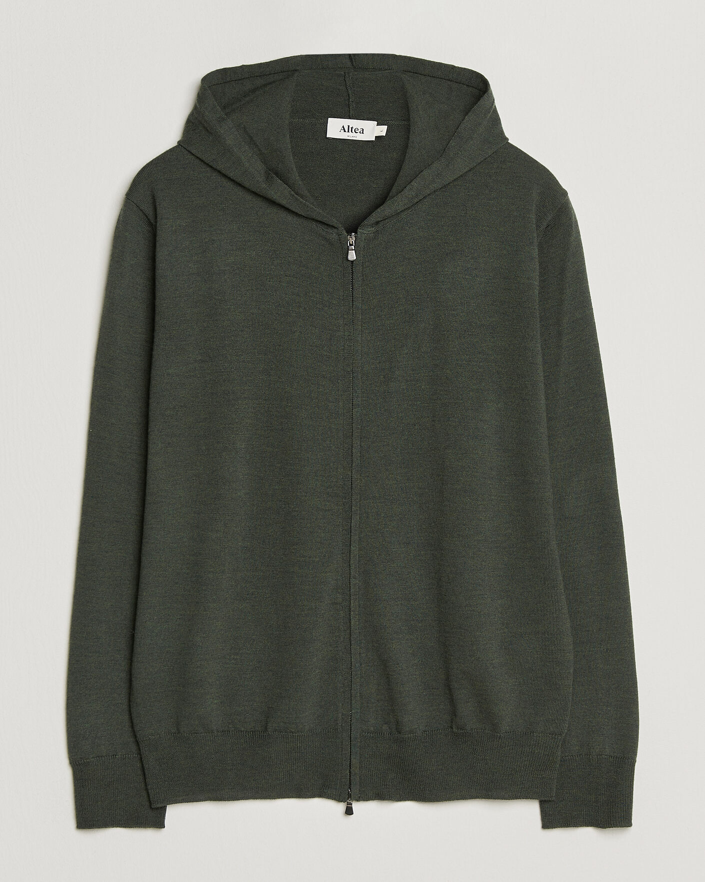 Heren | Truien | Altea | Merino Wool Cardigan Dark Military