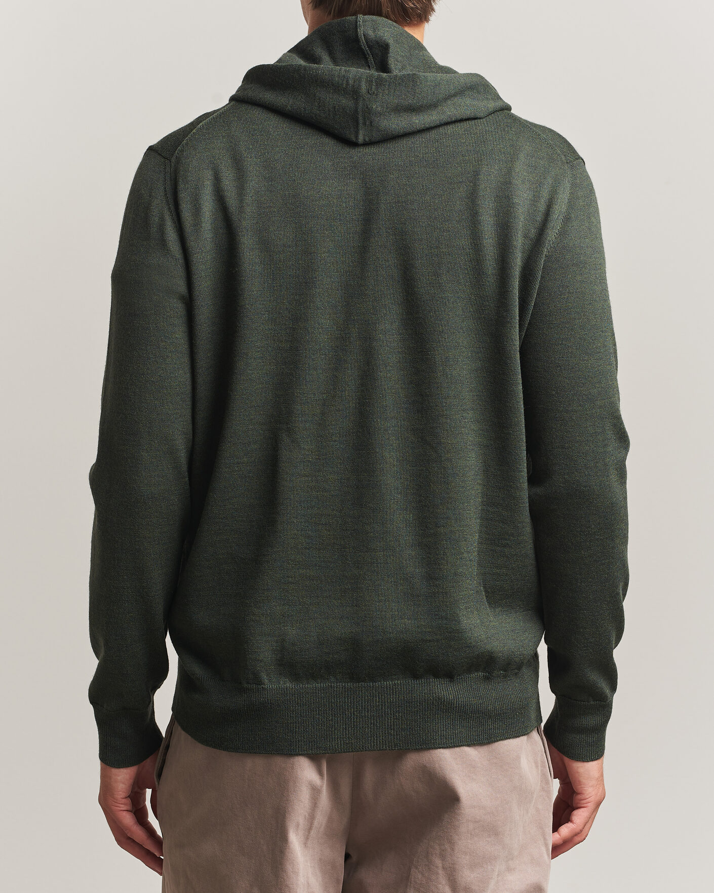 Heren | Truien | Altea | Merino Wool Cardigan Dark Military