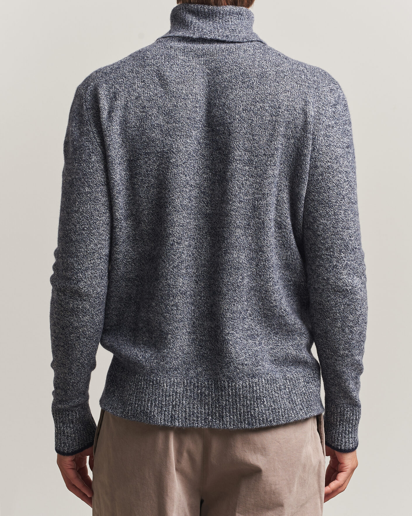 Heren | Truien | Altea | Cloud Cashmere Blend Rollneck Navy Melange