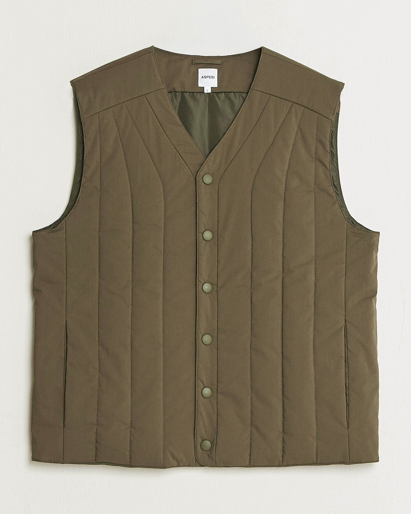 Heren | Gilets | Aspesi | Quilted Liner Military