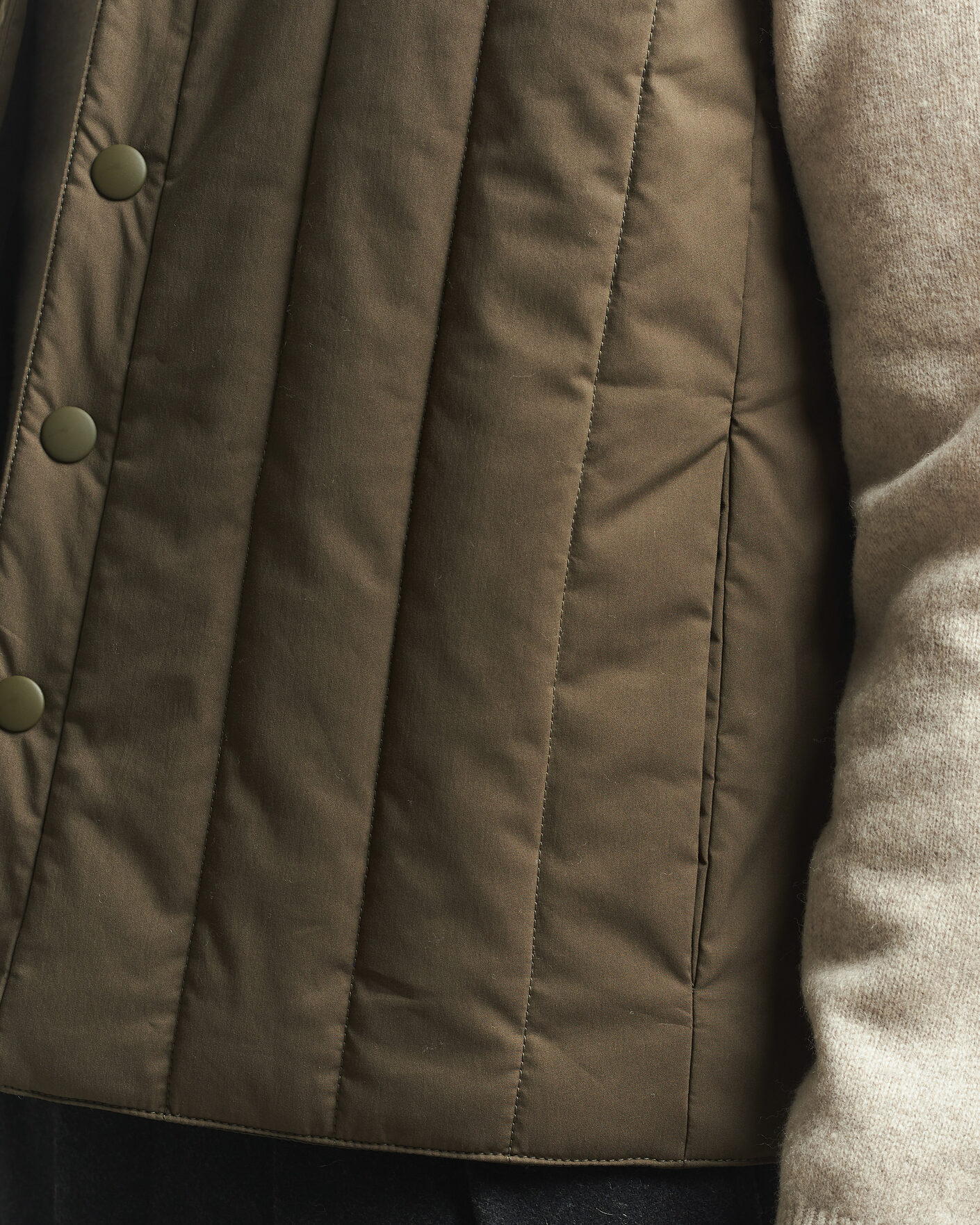 Heren | Gilets | Aspesi | Quilted Liner Military