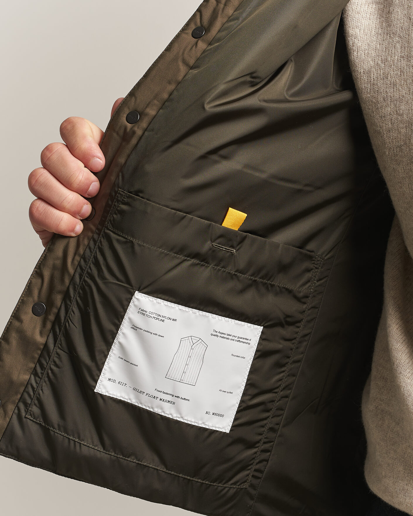 Heren | Gilets | Aspesi | Quilted Liner Military