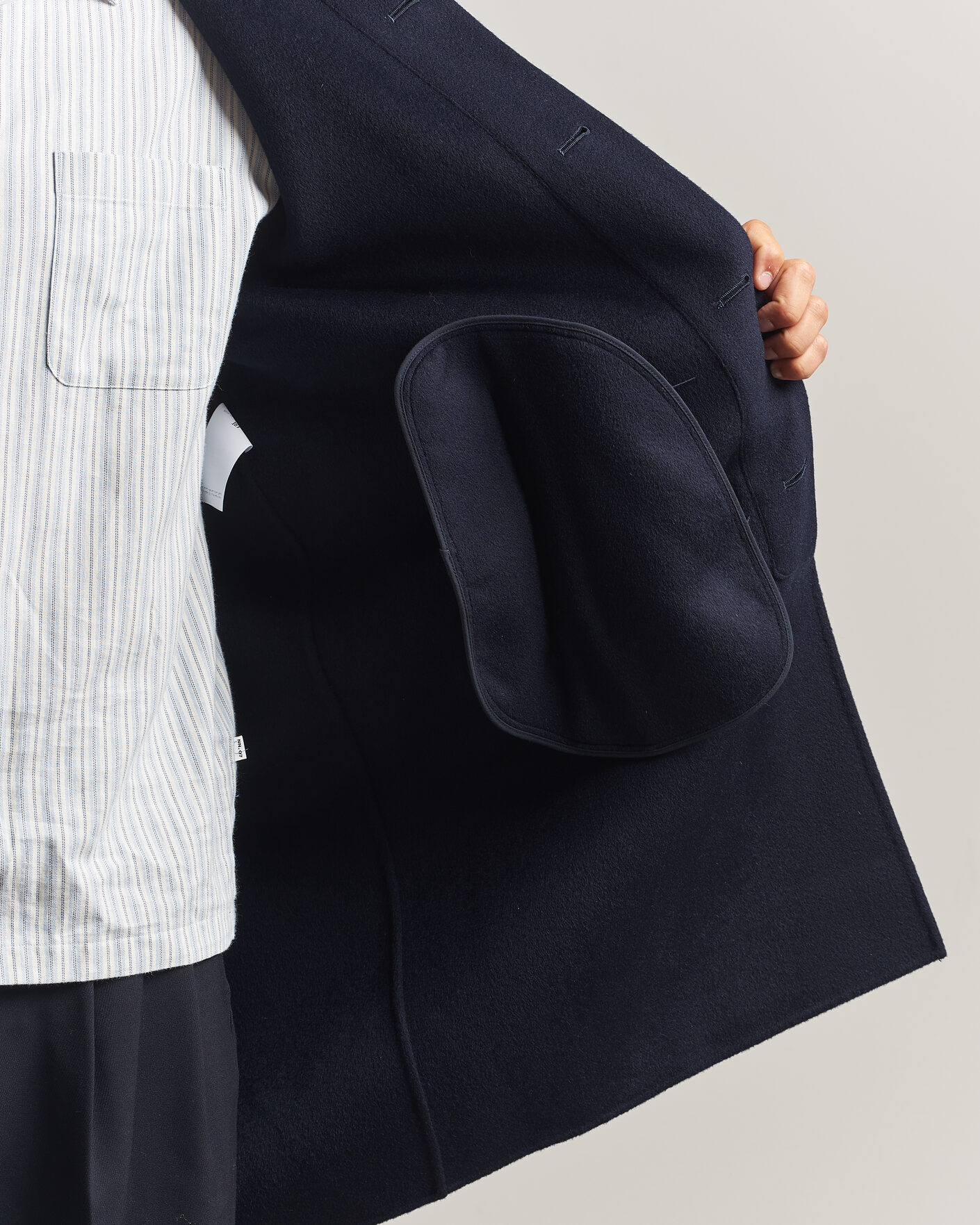 Heren | Jassen | Aspesi | Double Wool Coat Navy