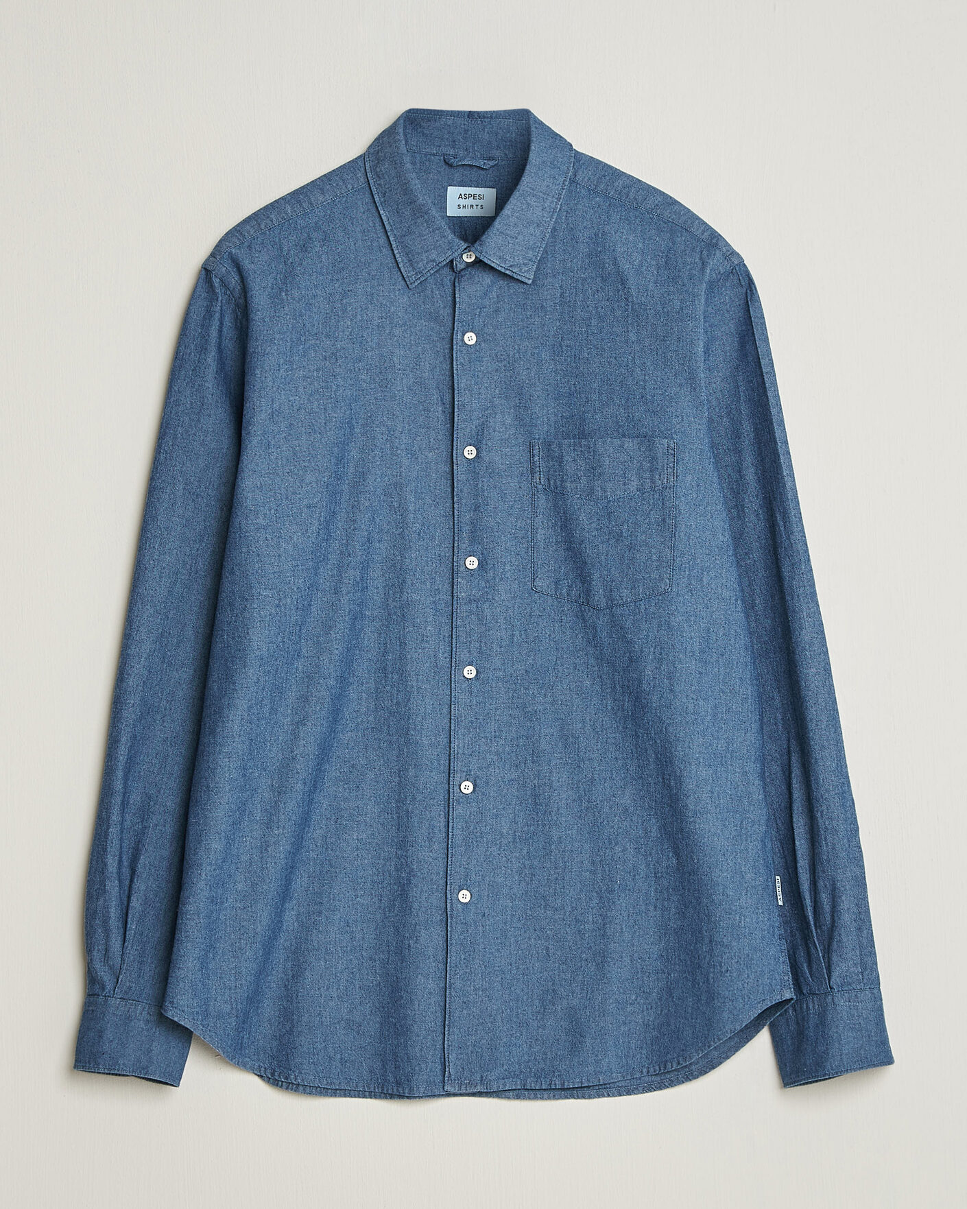 Heren | Overhemden | Aspesi | Chambray Shirt Blue Denim
