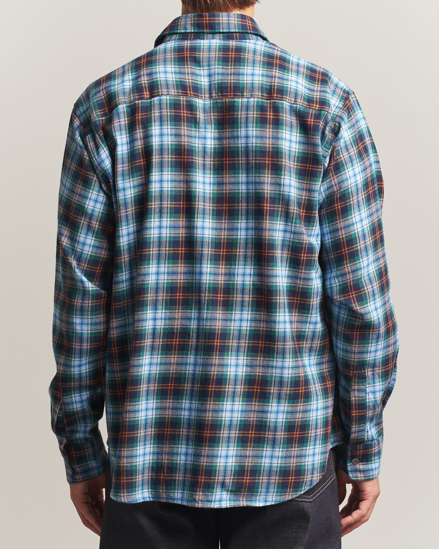 Heren | Overhemden | Aspesi | Flannel Shirt Blue Check