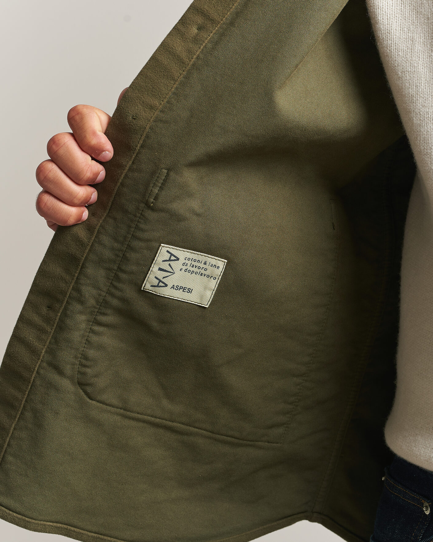 Heren | Overhemden | Aspesi | Moleskine Utility Shirt Military